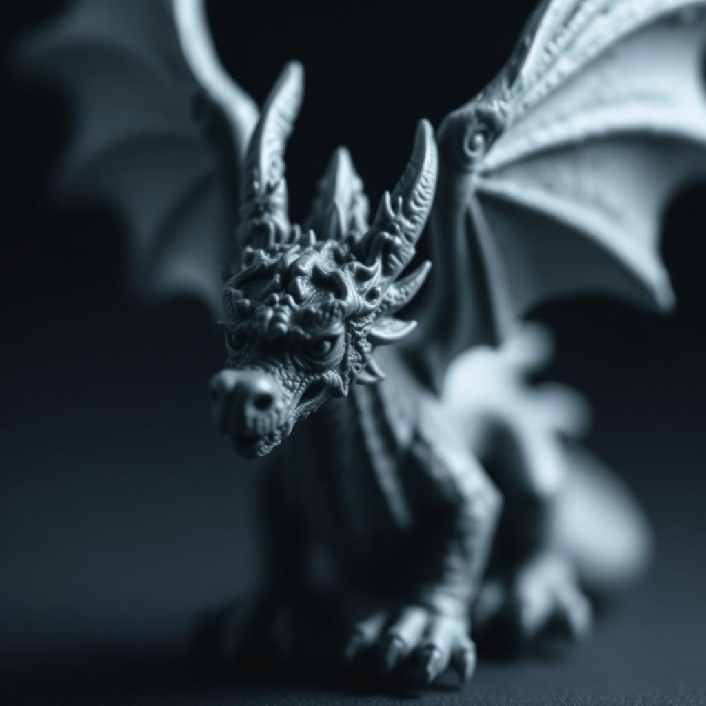 Resin 3D printed dragon miniature